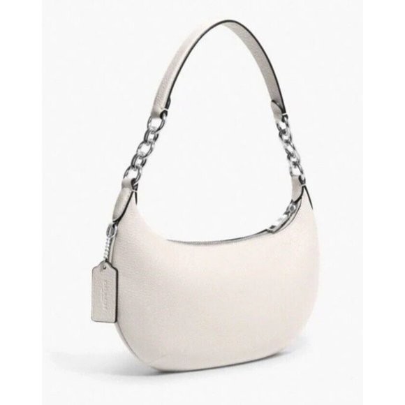 New Coach CE619 Payton Shoulder bag Pebble Leather Chalk - Picture 3 of 4